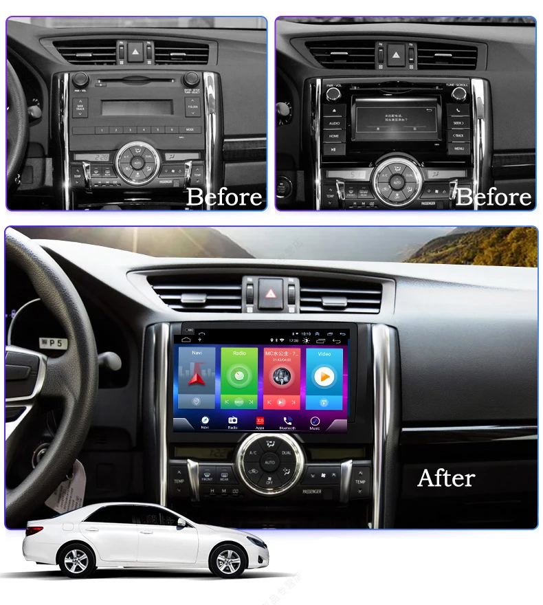 Best Car Android 8.1 Multimedia Player for TOYOTA Reiz 2010-2018 GPS Navigation Device USB bluetooth steering wheel control support 2