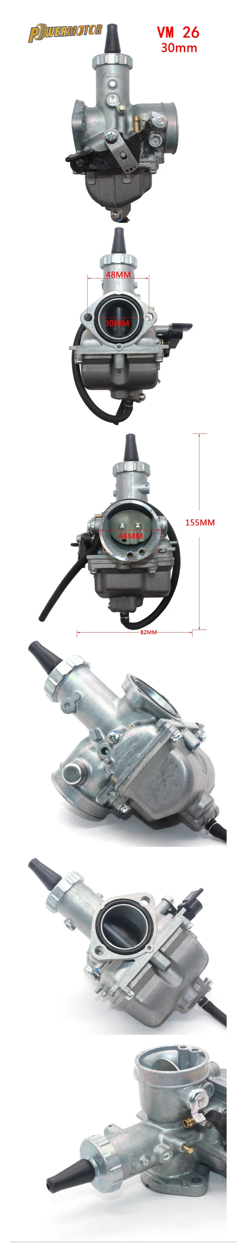 PowerMotor 30 мм Mikuni VM26 карбюратор для 150cc 160cc 200cc 250cc CRF KLX TTR XR Пит Dirt велосипеды мотоцикл