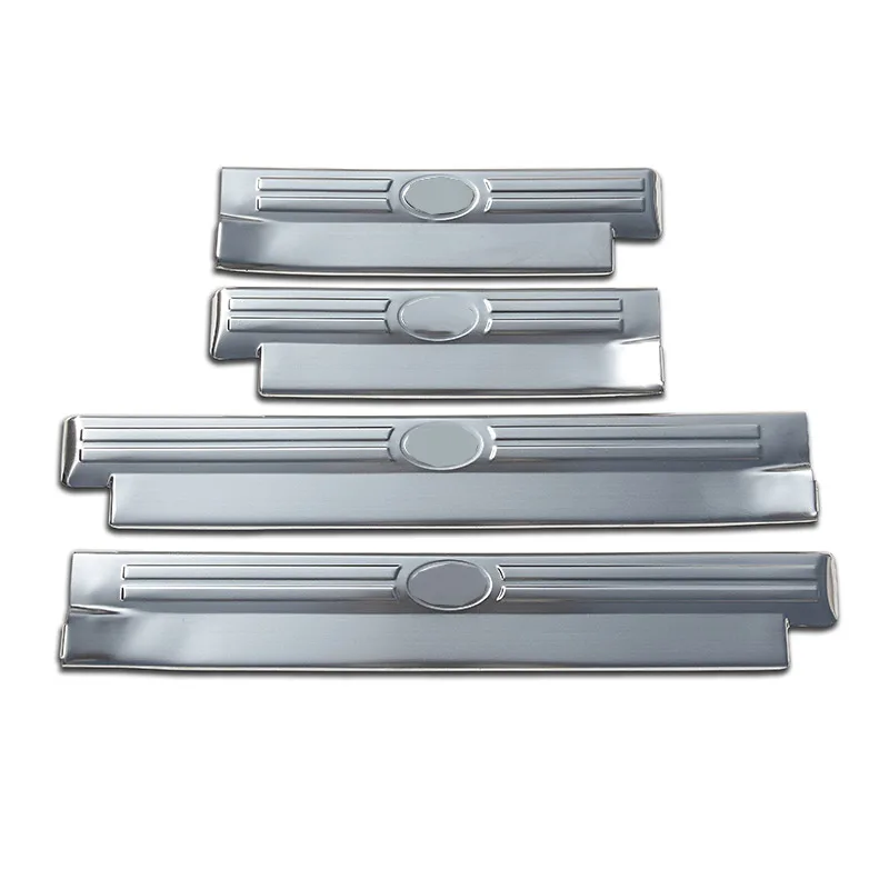 

4pcs Black Stainless Steel Inner Door Sill Scuff Plates Cover Trim Parts For Land rover Discovery 4 LR4 2010-2016 Car-Styling