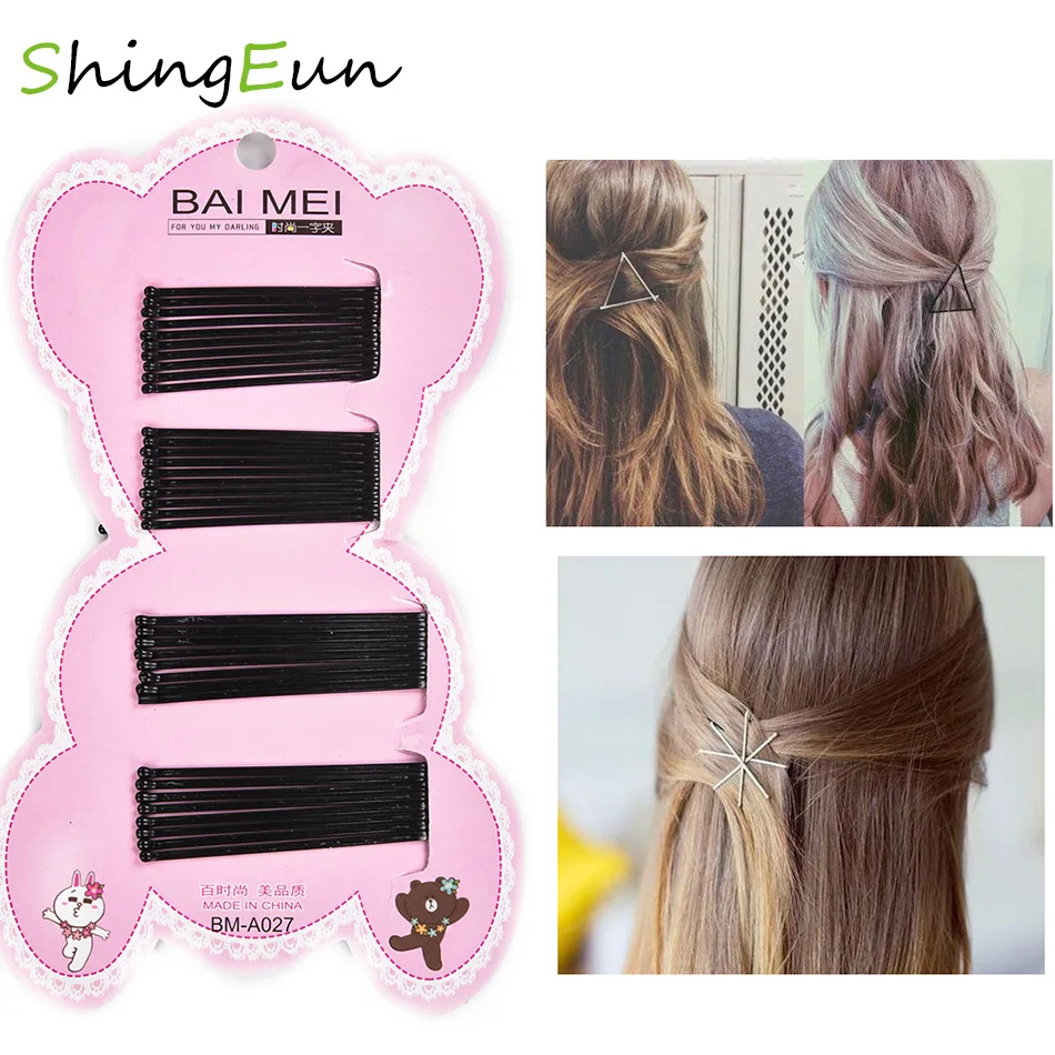 

36PCS/Lot Crude Black Metal Hairpins For Women Hair Holder Children Girls Headwear Barrettes Hair Accessories Basic Hair Clips