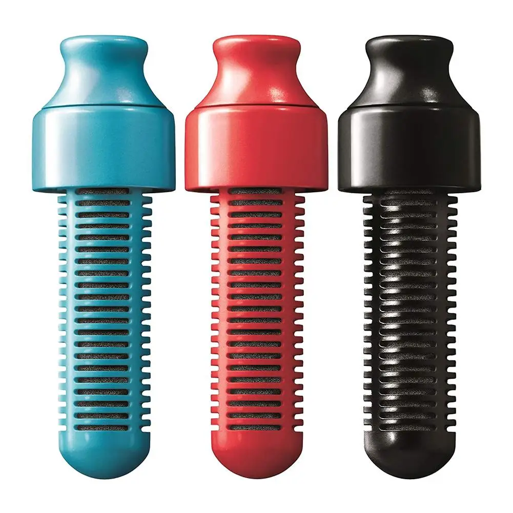 

2 Pcs Water Filter Activated Carbon Portable Safety Survival Kits Outdoor Camping Hiking Replace Head without Bottles