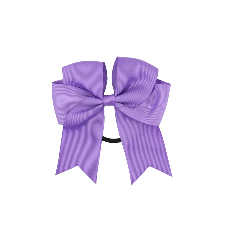 Large Elastic Hair Bands for Dance Girls Handmade Grosgrain Ribbon Hair Bows with Clips Kids Hair Accessories (5)