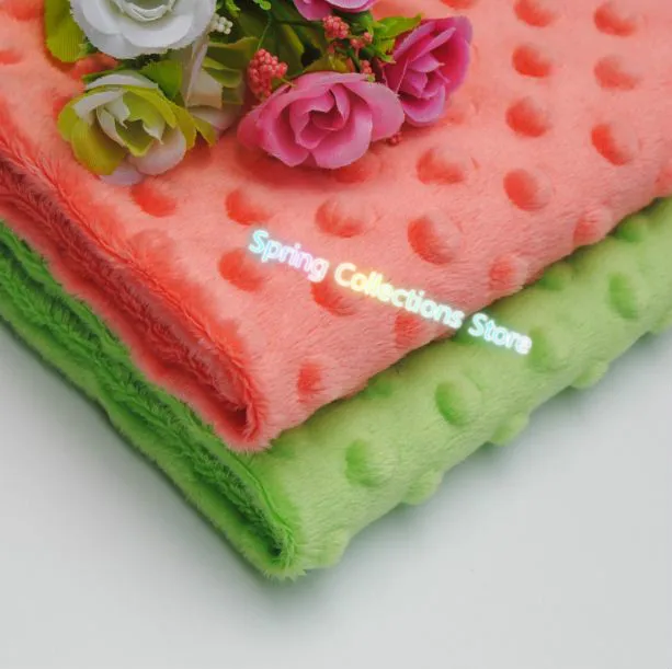 

6colors 150*100cm Ultrasoft Plush Minky Fabric 380g Bubble Polyester For Bedding Blanket Cushion Minky Dot Fabric Eco-Friendly