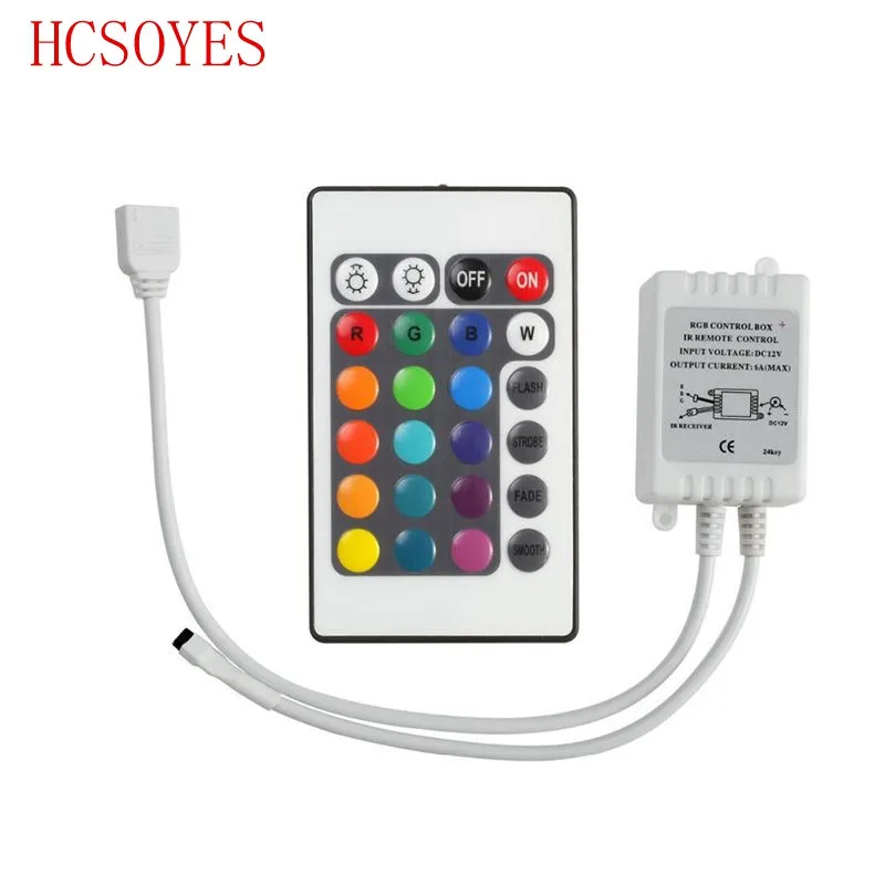 24key/44 клавишный пульт светодиодный IR RGB контроллер для SMD 5050 Светодиодные ленты
