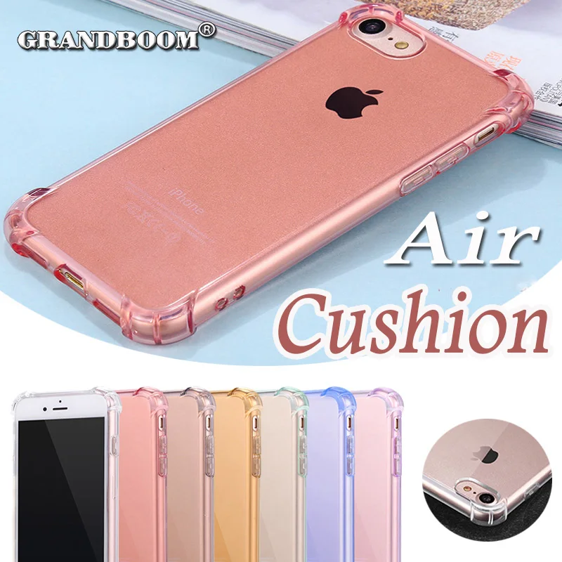 imágenes para Colchón de aire Cristalino Transparente TPU de Goma Suave de Protección Completa Caso de la cubierta para el iphone 6 6 S 7 Más 4.7 5.5 pulgadas 10 unids/lote imágenes para Colchón de aire Cristalino Transparente TPU de Goma Suave de Protección Completa Caso de la cubierta para el iphone 6 6 S 7 Más 4.7 5.5 pulgadas 10 unids/lote