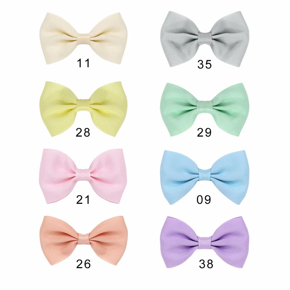 

8pcs Drop shipping Pink and white Solid tie Girls Hairbow Bow Girls Flower Hair Accessory Boutique hairbow tie clips