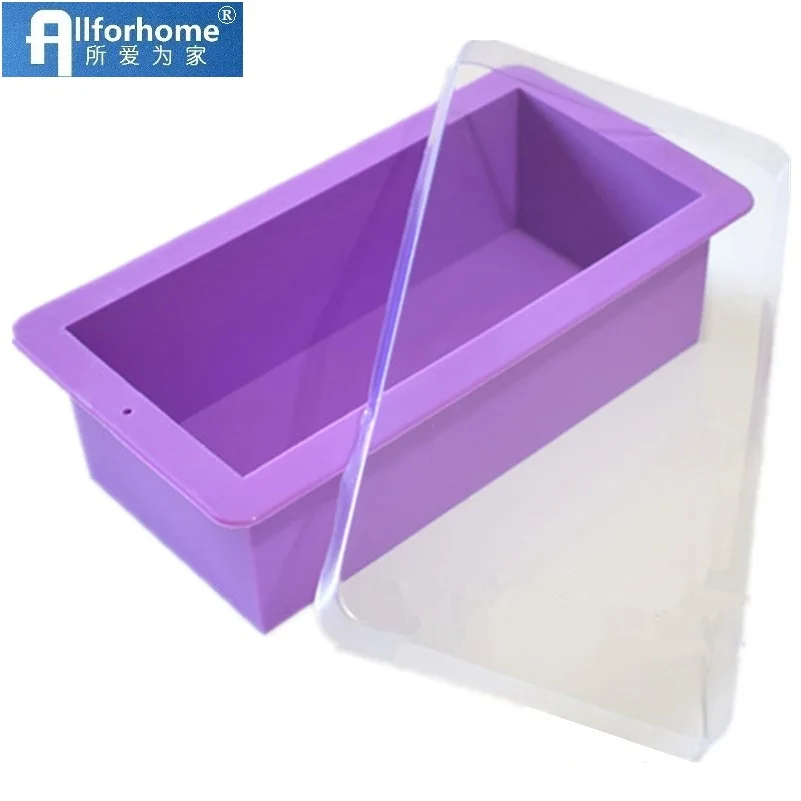 

Rectangle Silicone Soap Mold Cake Baking Mold Handmade Soap DIY Mould Bread Loaf Toast Mold Soap Making Mold With Cover