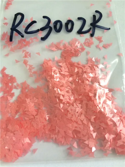 

Matte Pink and Yellow Triangle solvent resistant glitter acrylic nails glitter nail polish nail products