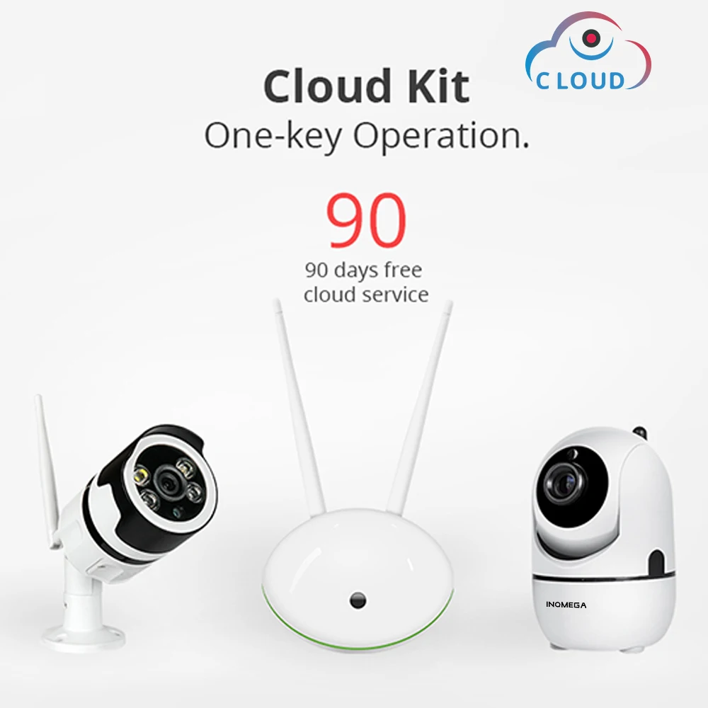 

INQMEGA Cloud Storage Wireless IP Camera 720P Kits Home Security Surveillance CCTV Network WIFI CamP2P IR Night Vision System