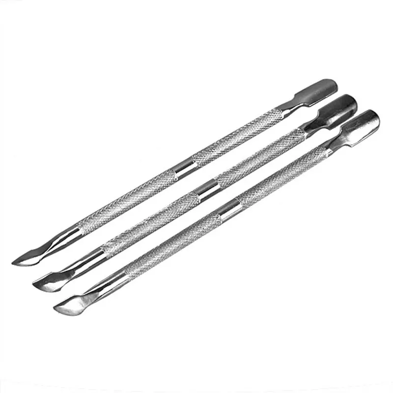 

3PCS Nail File Cuticle Spoon Pushers Manicure Trimmer Stainless Steel Cuticle Remover