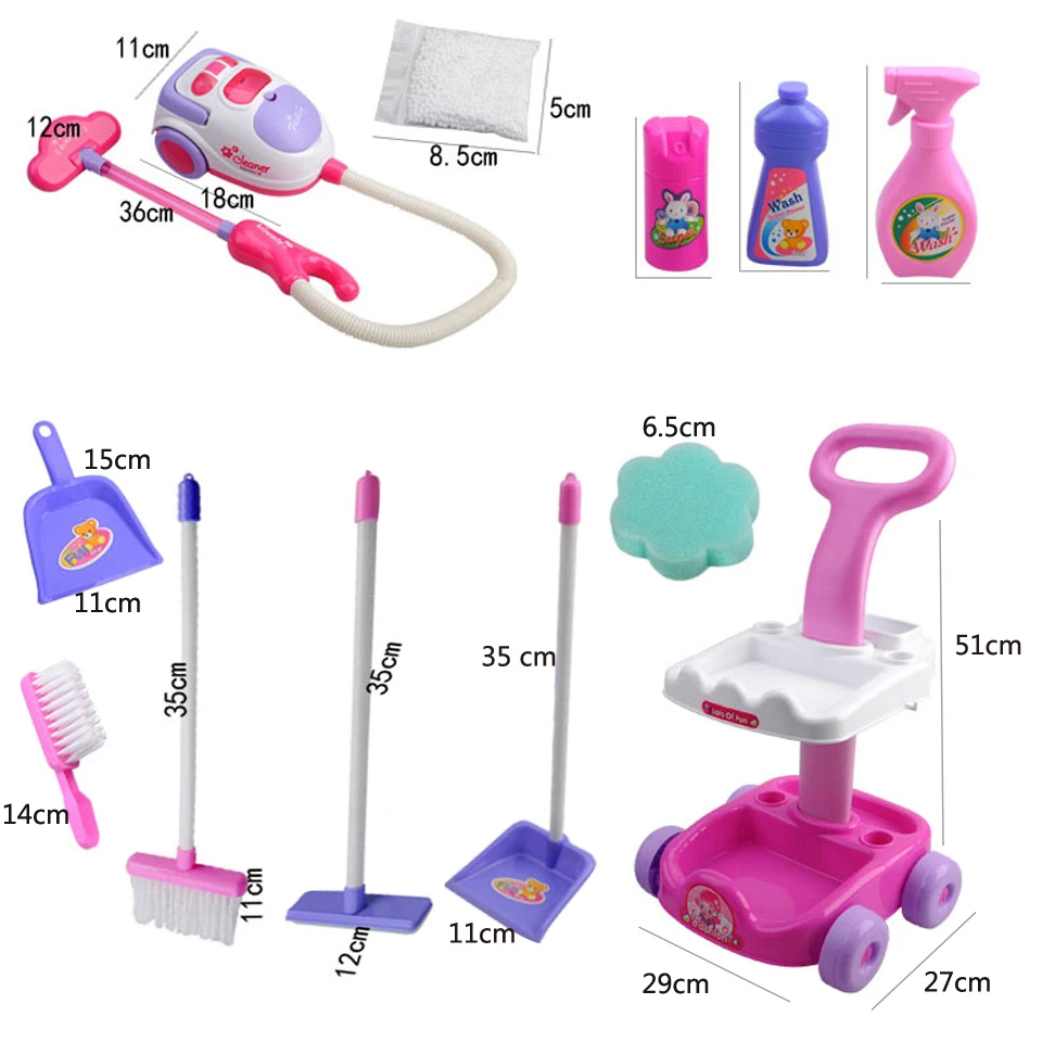 play and pretend cleaning trolley