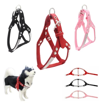 

Dog Vest Harness For Small Medium Dogs Pet Dog Outdoor Harness Chest Strap Adjustable Vest Soft Suede