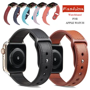 

Handmade Band for Apple Watch 4 3 2 Bands 42mm Genuine Leather Series 4 3 2 1 40mm 44mm iWatch Strap 44mm 38mm Bracelet