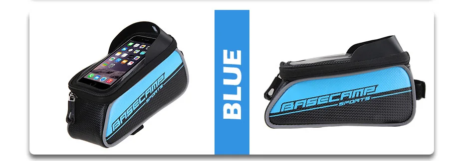 Perfect BASECAMP Bike Bag Rainproof Bag For Bicycle Front Tube Cycling Bag Phone Case Frame Bicycle Bag MTB Pannier Bicycle Accessories 16