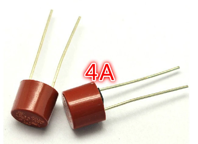 100 шт. Полный новый цилиндрический предохранитель 4A/250V 382 пластиковый T4A медленный