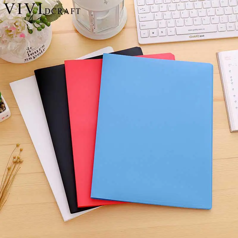 

Vividcraft Korea Stationery Item File Folder A4 Thicken Document Organizer Pasta Escolar Transparent Document Bag Menu Booklet