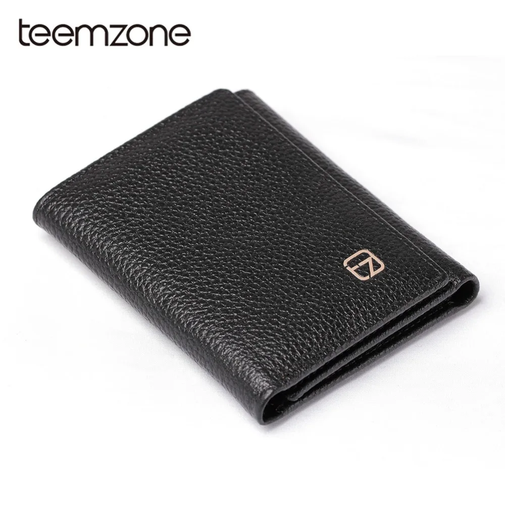 

Teemzone Mini style Mens Wallet Man Cowhide Cover Coin Purse Small Brand Male Credit&ID Multifunctional Walets Q440
