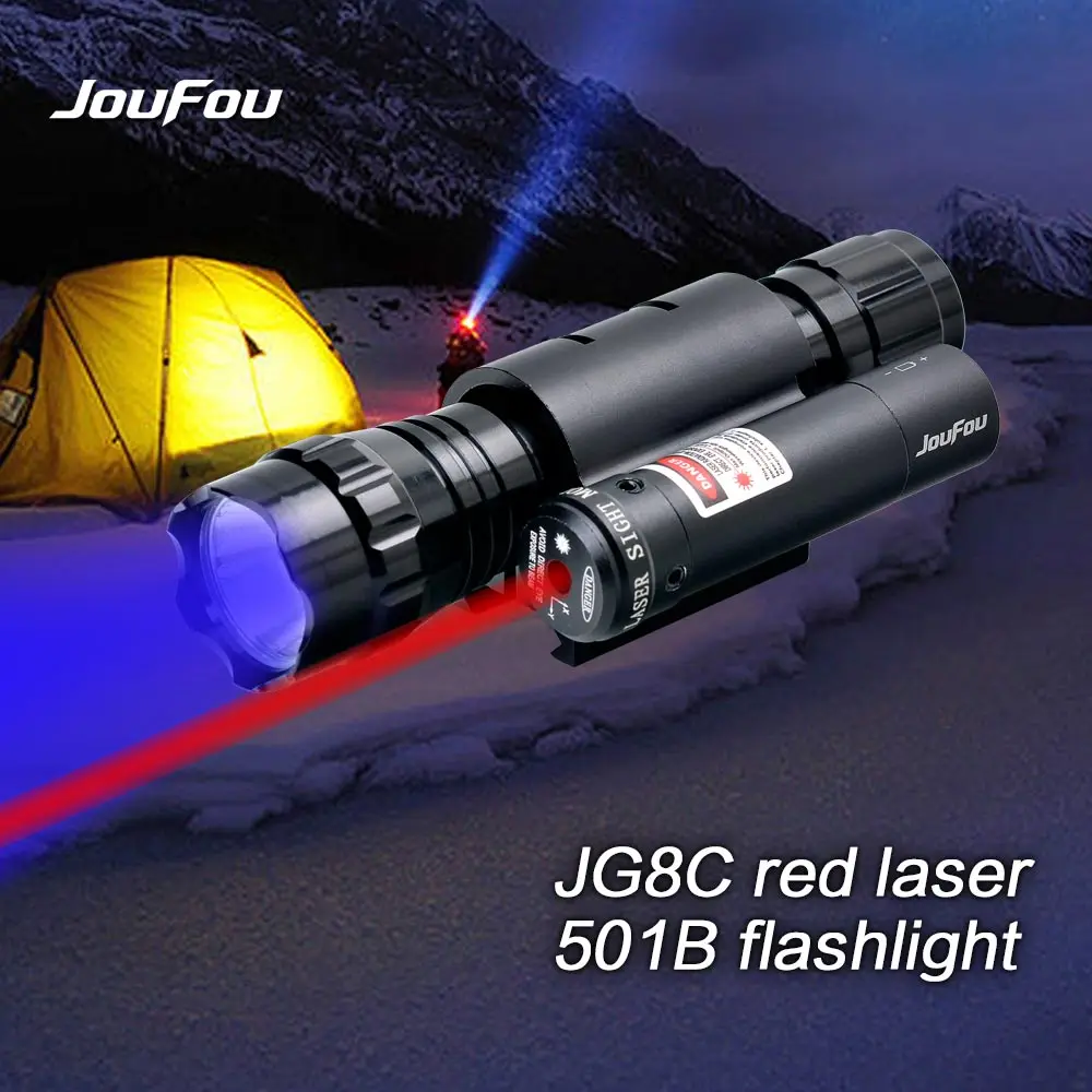 

Hunting JouFou JG8C Red Dot Laser Sights With 501 blue light LED Flashlight Rifle Outdoor