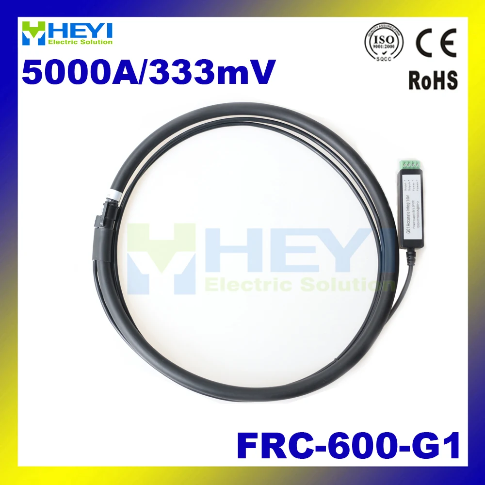 

color optional (Red Yellow Black) AC current rogowski FRC-600-G1 input current 5000A Output: 333mV flexible ct with integrator