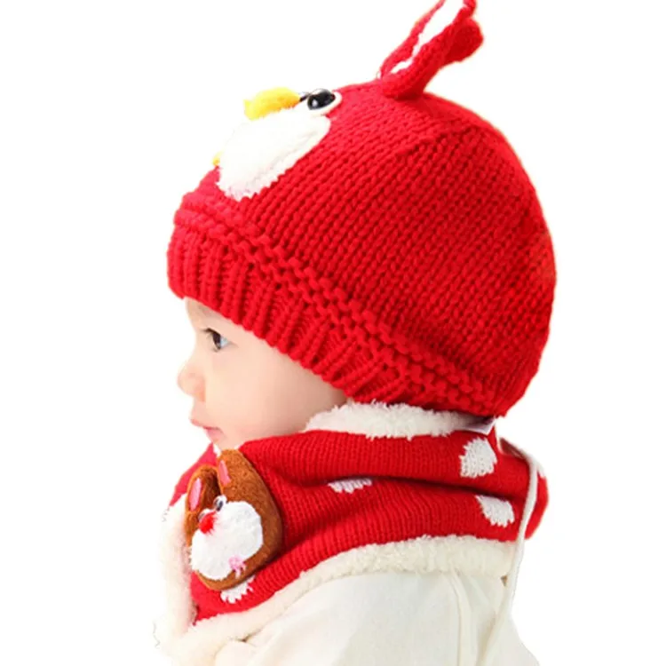 Детская зимняя шапка, шарф, комплект, теплая шапка с кроликом для мальчиков и девочек, очень теплая Милая Стильная шапка с кроликом для детей от 5 месяцев до 4 лет