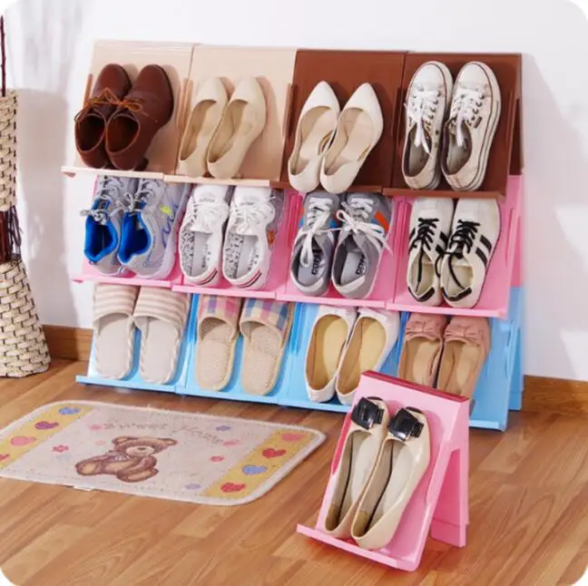 

Multi-layer Patchwork Shoe Shelf Multifunctional Three-dimensional Shoes Magazine Storage Rack