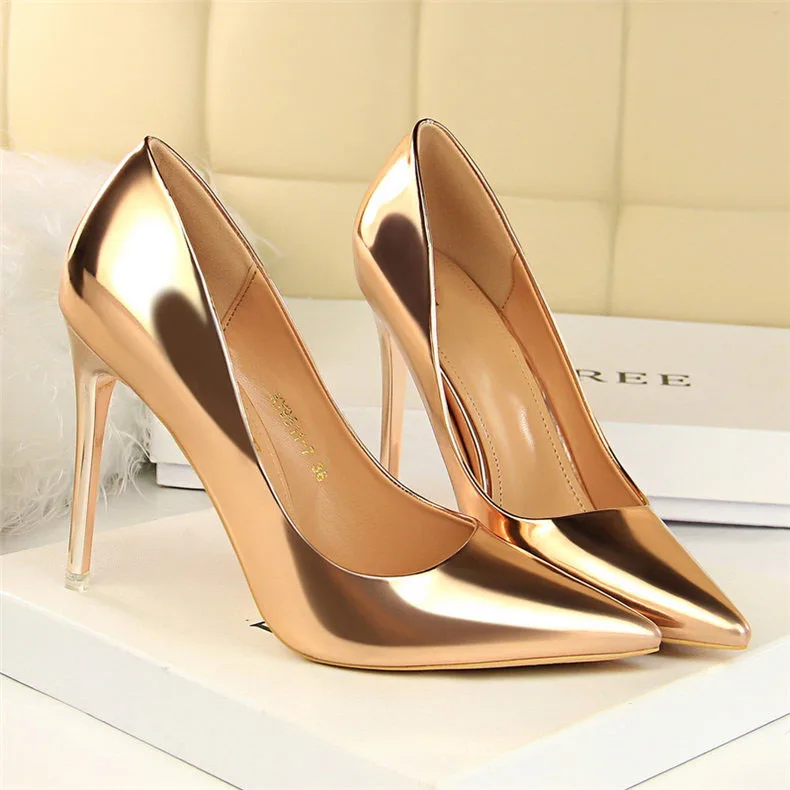 Пикантные туфли на высоком каблуке; женские туфли-лодочки; женская обувь; вечерние туфли на высоком каблуке; цвет золотой, серебряный; женская обувь на каблуке; chaussure femme talon;