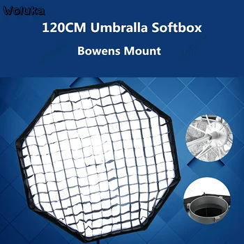 

120cm Softbox Bowens Mount Octagonal umbrella softbox quick open and storage soft light hood with grid/honeycomb CD50 T11