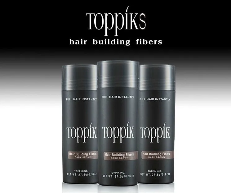 

6pcs/lot 27.5g Toppik Hair Building Fibers Set Hair Fibre Product Beard Fiber Dark Brown Black Blonde Unisex