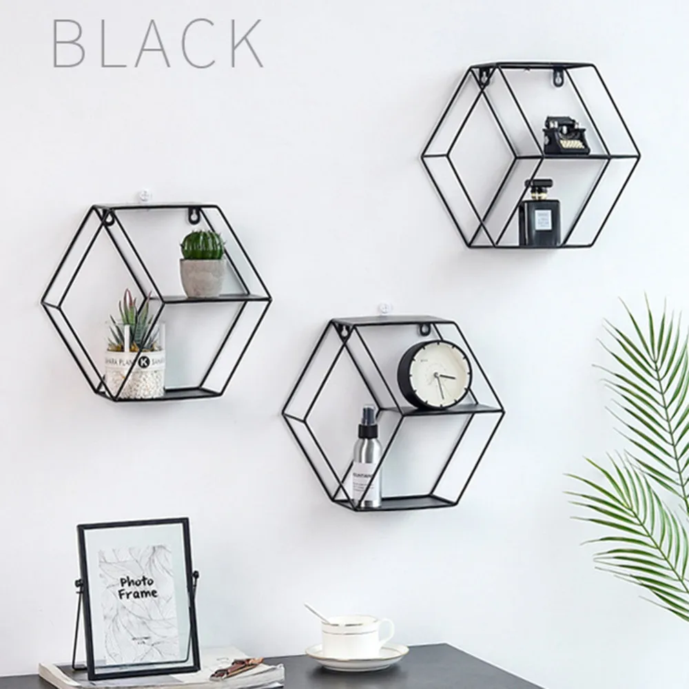 

Morden Wall Decoration Storage Shelf Metal Iron Sundries Storage Rack Decorative Wall Shelves Organizador Flower Holder