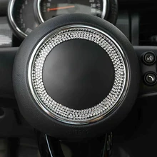 Cubierta decorativa para volante de coche, pegatina de cristal para Mini Cooper JCW One + S F54 F56 F55 F60 R55 R56 R57 R58 R60 R61