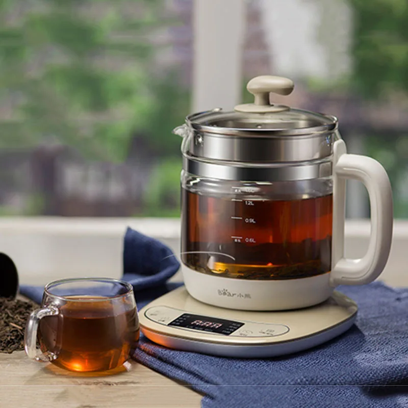 10 Separate Design Thicken Glass Health Pot 600W 1.5L Tea Maker Smart