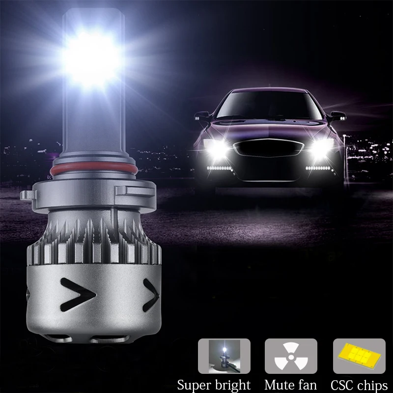 

2018 LOAUT CSP V11 Car LED Headlight 9005 HB3 8000LM 70W 12V Fog Light KIT Front Bulb Automobiles Universal Headlamps