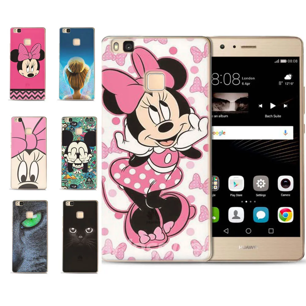 MLCRIYG Soft Phone Case For Huawei P9 Lite/P8 Lite/P10 Lite TPU Colorful Cute Minnie Mickey Painted Silicone Fundas C102 |
