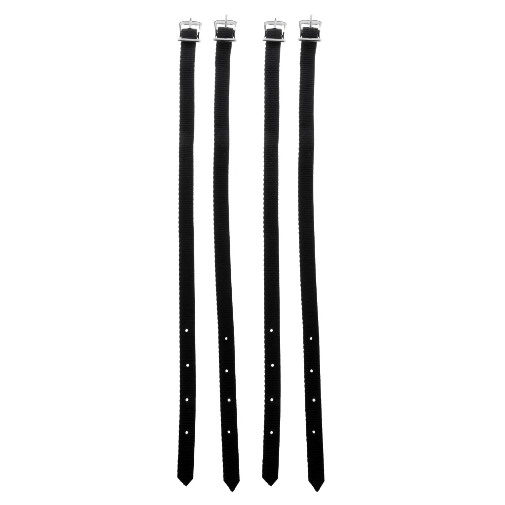 Set of 4 Pcs Thickened Weaved English Spurs Straps Belt Horse Riding Equestrian Boots Accessories Riding Crops & Spurs