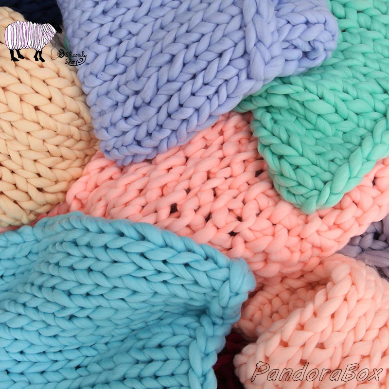 

Newborn Photography Wool Blanket Props Baby Boy Photo Shoot Basket Filler Knit Posing Blanket bebe fotoshooting prop Accessoires