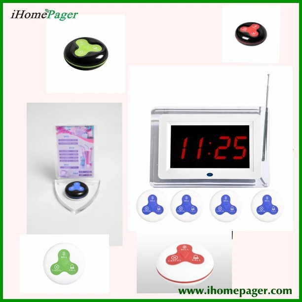 

Modern hotel Certificated 20pcs table button 1 pcs display easy operation restaurant calling service bell system