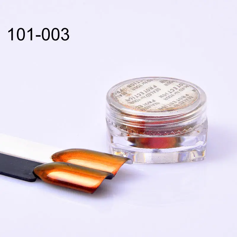 WUF 1 Box 0.3g Chameleon Mirror Nail Glitters Powder DIY Nail Chrome Pigment Dust Manicure Nail Art Decoration Tools - Цвет: 03