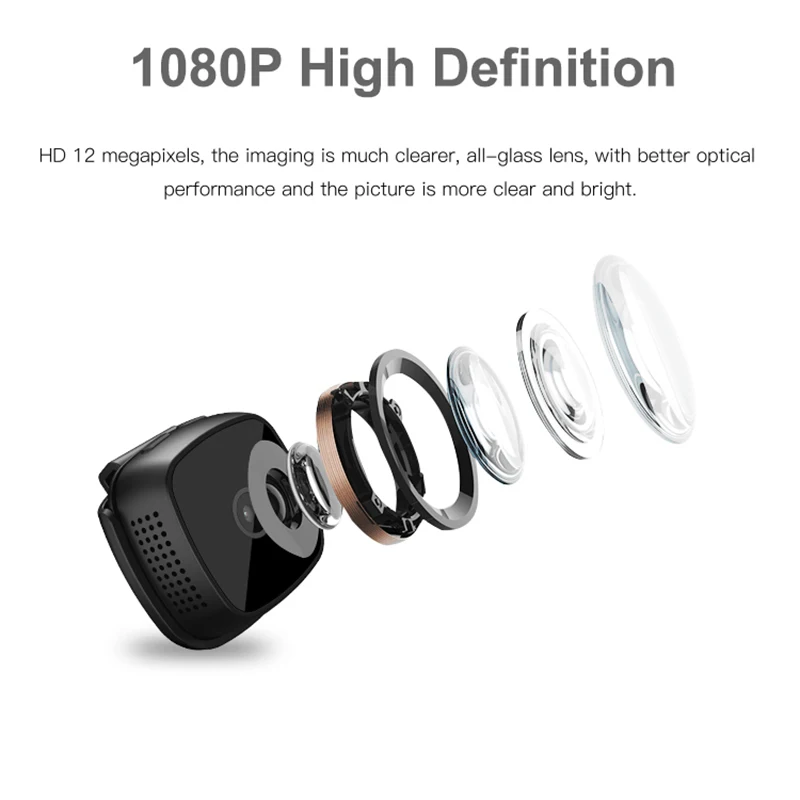Мини камера Sovawin C9 DV Micro 1080P HD внешняя инфракрасная ночного видения маленькая