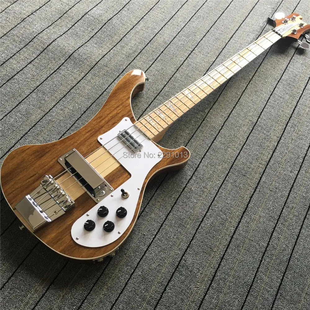 Walnut 4003 bass guitar Through Maple neck Walnut Body ; Dual outputs