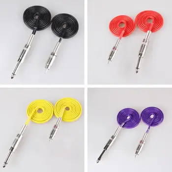 

Besta RCA Silicone 4 Feet Tattoo Machine Power Clip Cord Supply Free Shipping Tatoo Material
