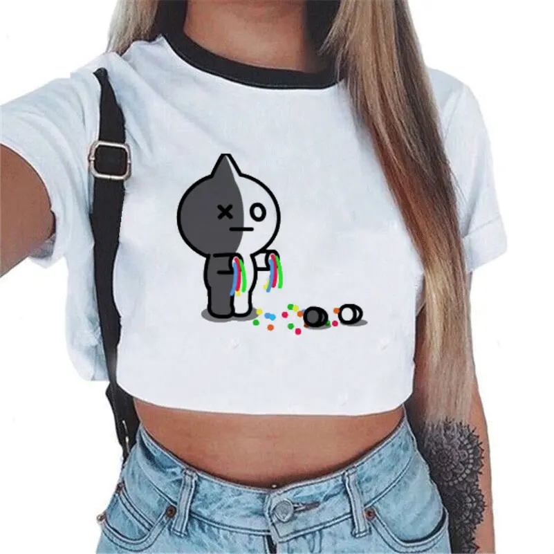 BTS Kpop Women Fashion BT21 Sweatshirts Crop Top 2018 Pullover Outwear Hip-Hop Bangtan Boys Clothes Ropa Streetwear Roupas Shirt BTS Kpop Women Fashion BT21 Sweatshirts Crop Top 2018 Pullover Outwear Hip-Hop Bangtan Boys Clothes Ropa Streetwear Roupas Shirt