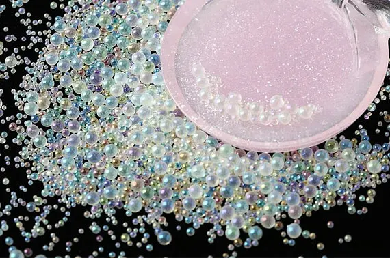 200 gram bulk Iridescent Water Bubble Bead Assortment | Magical Water Droplets | Fake Water Drops | AB Micro Bead | Water Effect