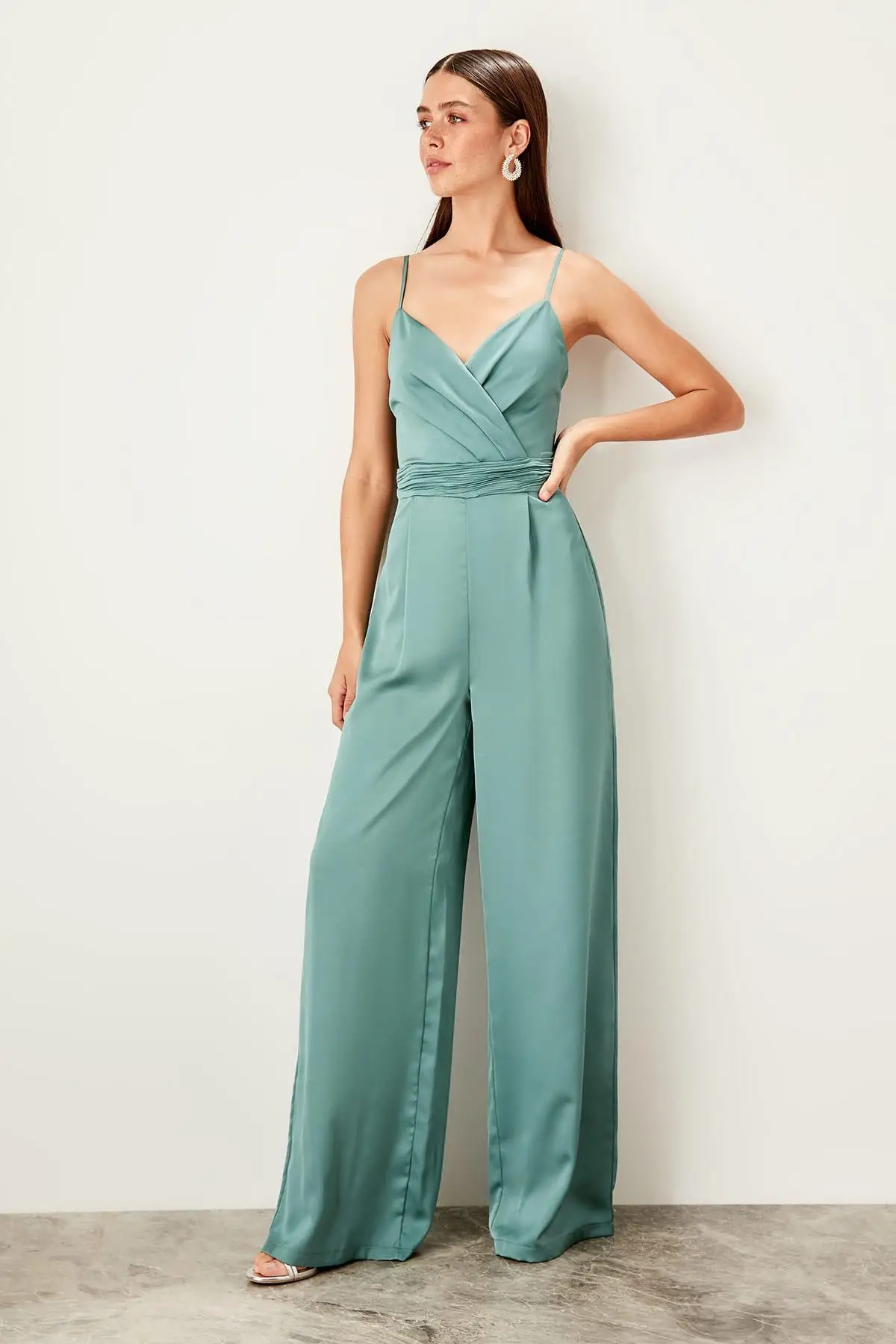 

Trendyol Mint Double Breasted Jumpsuit TPRSS19BB0422