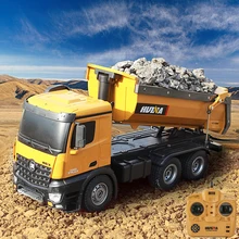 Горячая дистанционного Управление RC инженерный транспортное средство 573 2,4G 10CH 5 кг автоматическое само-разгрузки земля с автоматической загрузкой самосвал модель радиоуправляемого грузовика