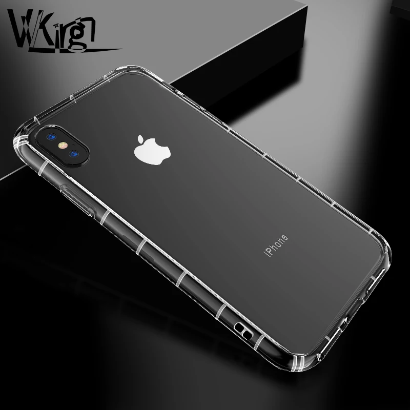 VVKing прозрачный противоударный чехол для телефона iPhone X XS MAX XR силиконовый мягкий