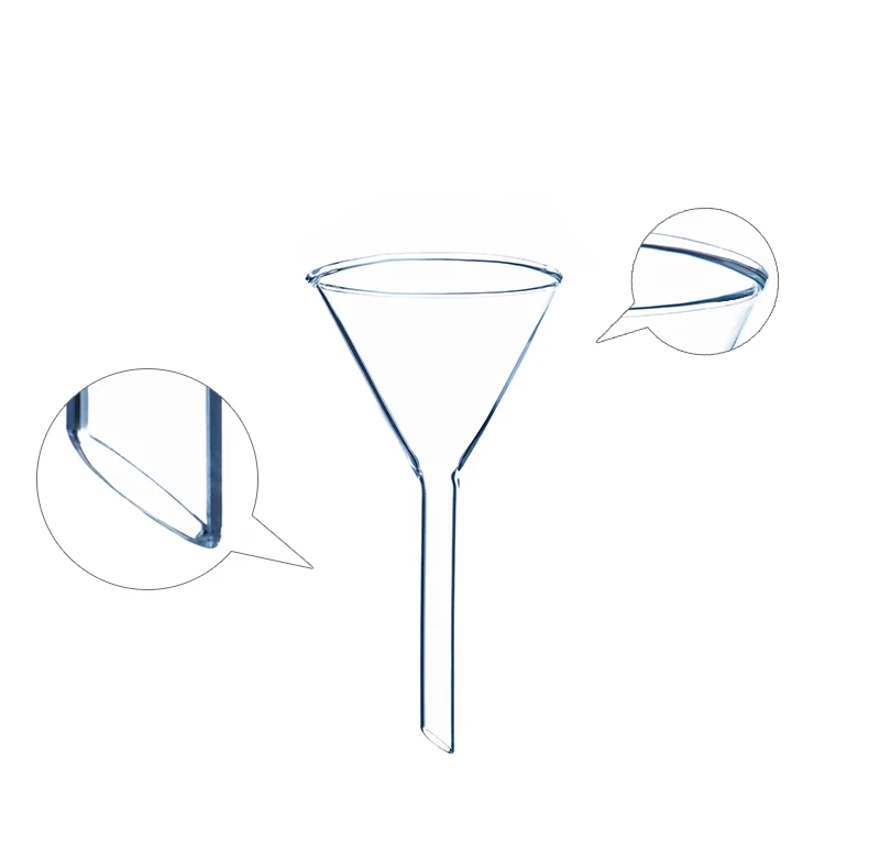 60mm diameter Triangle funnel Cone funnel Chemical Glass hopper ror lab
