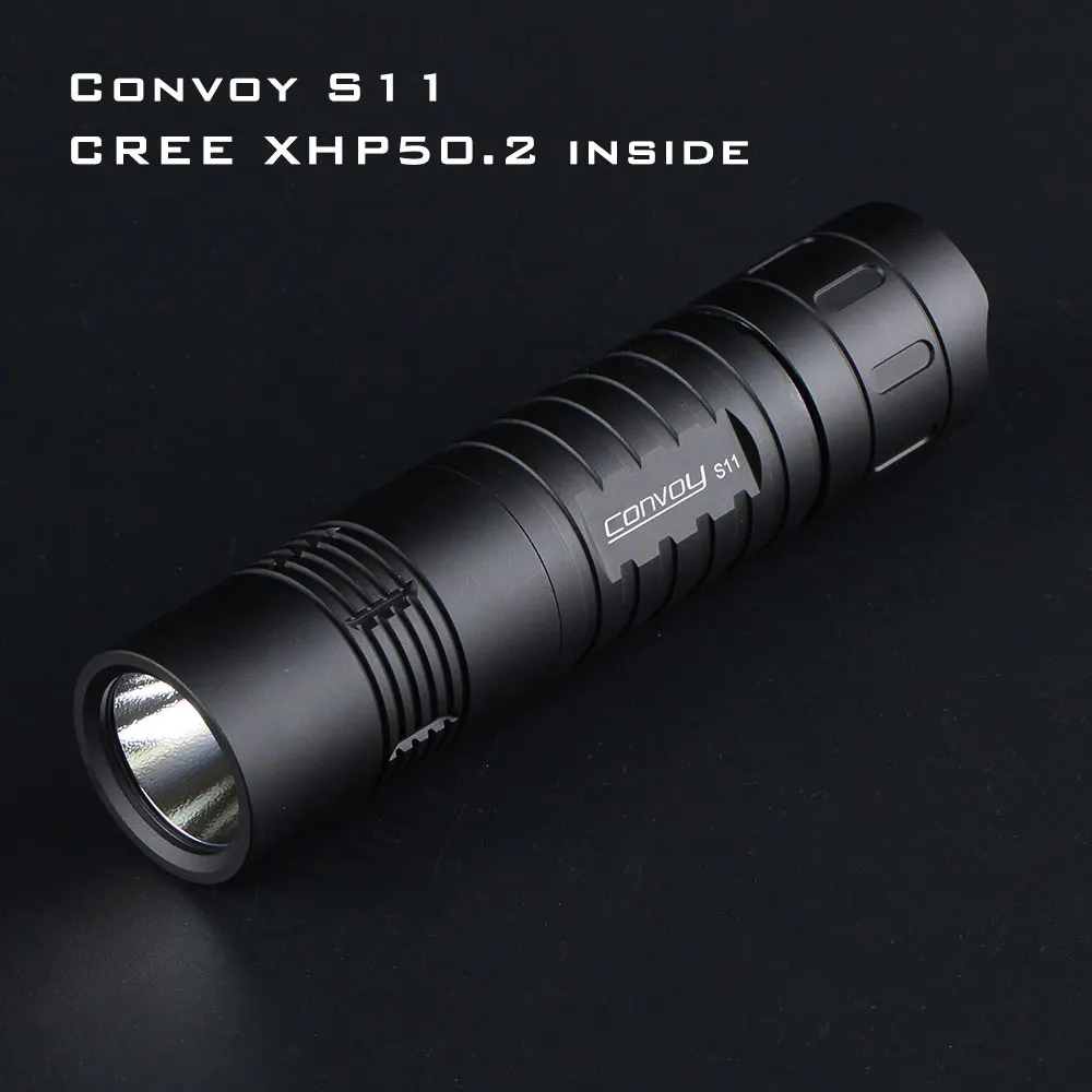 Черный конвой S11 с XHP50.2 / SST40 светодиодный 26650 флэш светильник фонарь