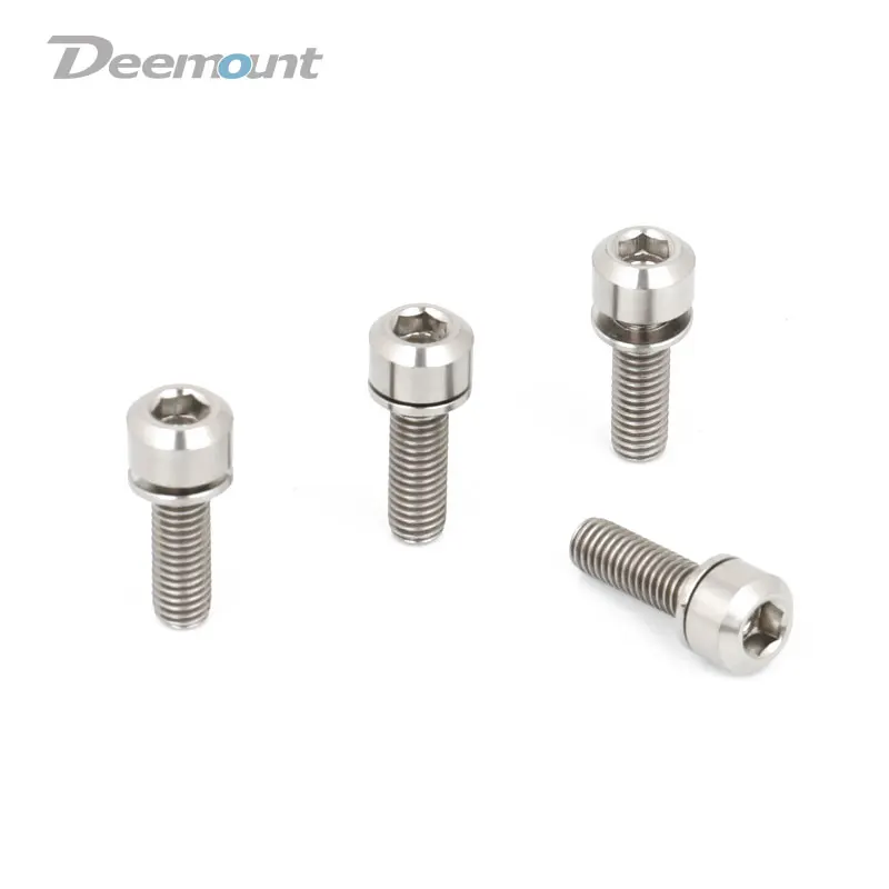 Deemount M5x16 переключатель переключения скоростей болты с шестигранной головкой с шайбой для штока переключения скоростей зажим для подседельного штыря Ti TC4 винты для велосипеда 6 шт