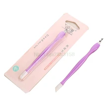 Инструмент для удаления кутикулы с двойной головкой, для ногтей, для полировки омертвевшей кожи, вилка, толкатель, триммер, Овощечистка, скребок, педикюр, Маникюрный Инструмент