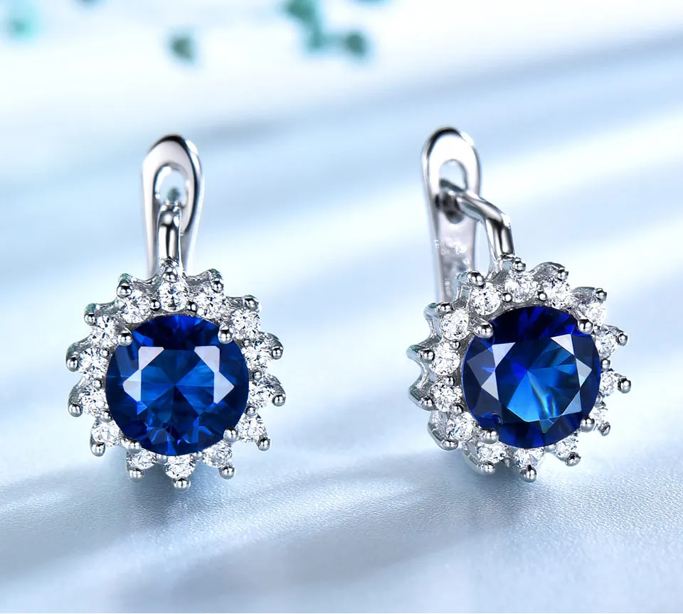 UMCHO Sapphire 925 sterling silver jewelry set for women S020S-1 (3)